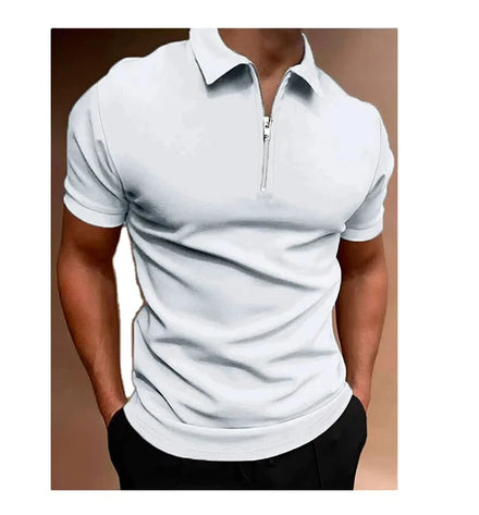Oem Customized logo DesignMen's Polo Shirt Solid Color Short-sleeved Lapel T-shirt Half Sleeve Top Trend Polo Shirt