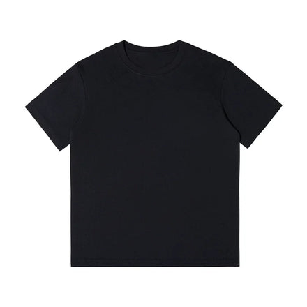 Oem customized logo design couples pure cotton pure loose 230g heavyweight combed cotton short-sleeved T-shirt