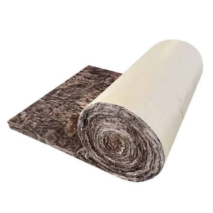 Ecobrown Fiberglass Insulation Roof Blanket Thermal & Acoustic Insulation for Commercial Roofs Glasswool Roll Kraft-Faced