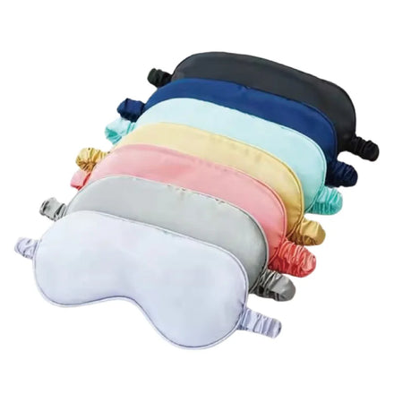 OEM Wholesale Customizable Satin Silk Eye Mask Soft Elastic Strap Sleep Cover 21*9.5cm All Season European American Style