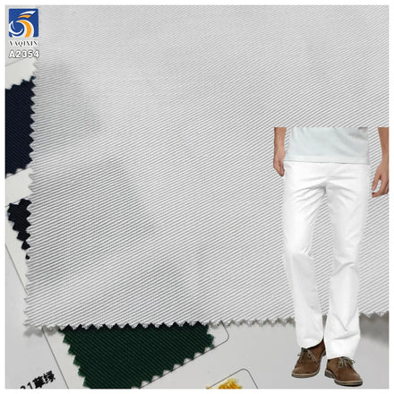 A2354 White Multifunctional TC Twill Fabric Polyester Cotton Twill Non-Elastic TC Cotton Fabric for Pants Work Clothes