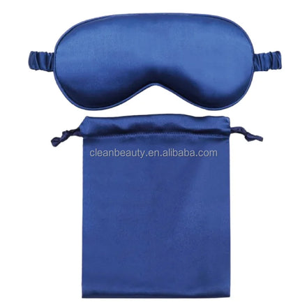 Hot Selling 2-in-1 Satin Silk Light-Blocking Eye Mask Set Drawstring Pouch European-American Style All-Season Custom Logo Travel