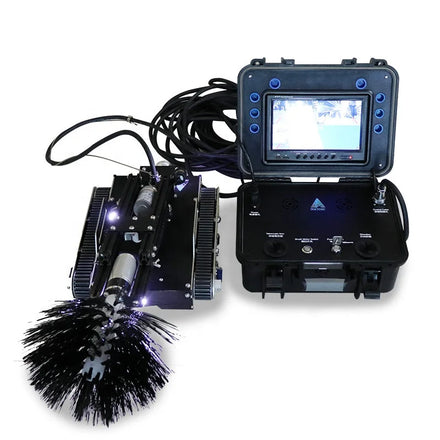 Air duct pipe cleaning robot with negative pressure cleaning system for sweeping and dust collecting