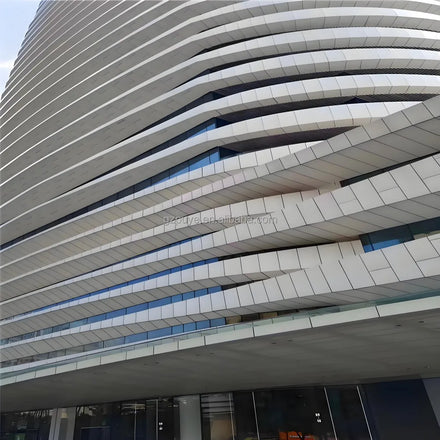 Modern Galvanized Aluminum & Glass Curtain Wall Panels with Anti-Corrosion Veneer for Office Buildings