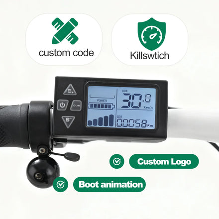 User-Friendly Compact HD Electronic Cycling Computer for Mountain Electric Bicycles and Scooters Digital Smart Type