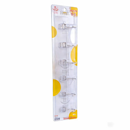 Heavy Duty Multi-Functional 201 Stainless Steel Adhesive Hooks for Bathroom Living Room Wardrobe Blister Pack for Retail Stores