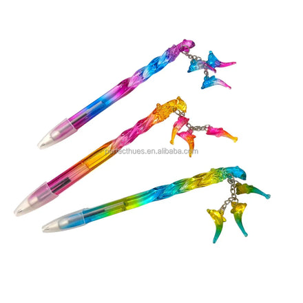Fancy Cute Colorful Plastic Pens 0.5mm Writing Width School Stationery for Promotional Giveaways