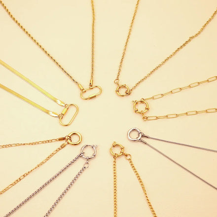 Wholesale Gold Plated Chain With Push Clasp Paperclip Necklace Circle Push Clasp in Stainless Steel Dainty Link Chain Jewelry
