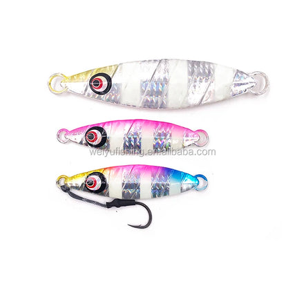 Saltwater Fishing Metal Jig Lure 10g/15g/30g/40g Shore Casting Slow Pitch Jigging Bait Lead Jig Fishing Lure