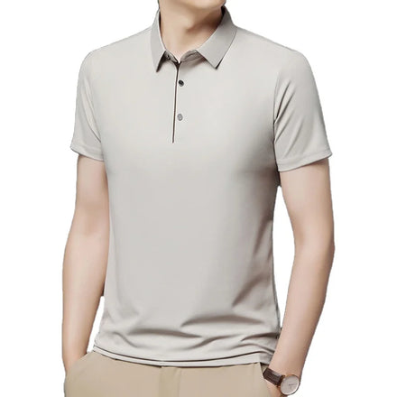OEM custom logo embroidery printed design summer men's solid color shirt fashionable and comfortable short-sleeved polo shirt