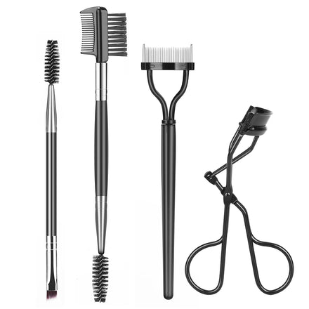 Factory Direct Eyebrow Eyelash Comb Makeup Brushes 4pcs Eyelash Curler Grooming Kit Eyelash Extension Brush