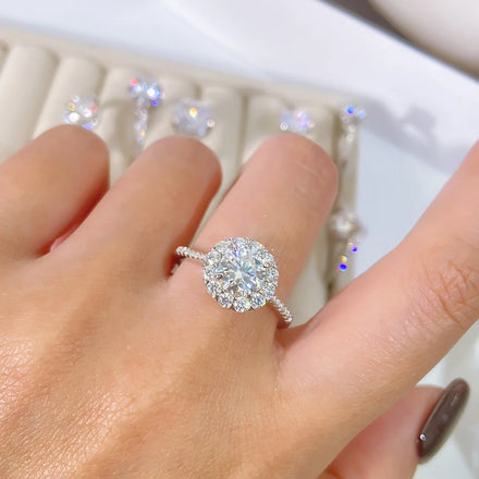 925 Silver Wedding Rings for Women Vintage Gold & Rhodium Plated Zircon Stone Promise & Engagement Party Eternity Love for Gifts
