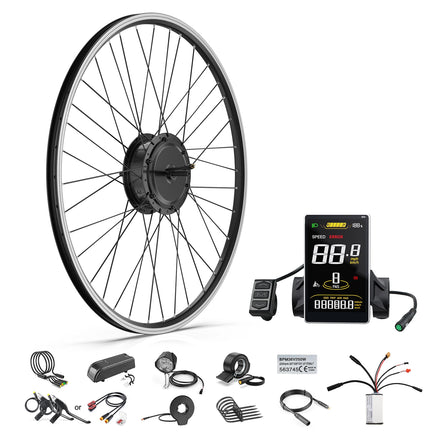 Bafang Ebike Conversion Kit G020 48V 500W Front Hub Motor Kit Cassette V Brake 20 26 700C for Electric Bike