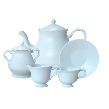 1/6 1/12 Doll House Simulation Miniature Mini Creative Pattern Teapot Tea Set Model Decor 1Set(5Pcs )
