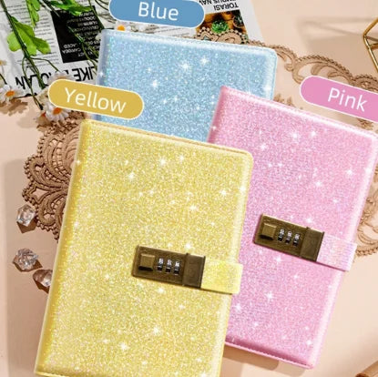 1Pc A5 Diary Book with Lock Creative Handbook Student Notebook