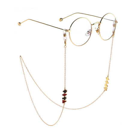 Women Poker Charm Metal Designer Eye Eyewear Sunglasses Glasses Holder Eyeglasses Jewelry Chain