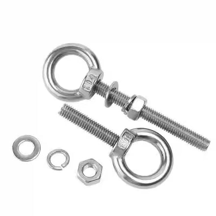 M10 Fine Thread Stainless Steel Eye Bolt 3/8\ x 2.75\ Shoulder Eyebolt Nuts Washer Metric Thread Lifting Ring Screw Product