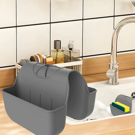 Kitchen Decorative Washbasin Dishwashing Liquid Silicone Caddy Hanging Soap Kitchen Sponge Holder