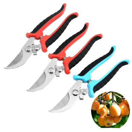 PIONEERA Industrial Grade Durable High-Carbon Steel Plastic Handle OEM Manual Garden Scissors Handheld Tree Branch Fruit Flower