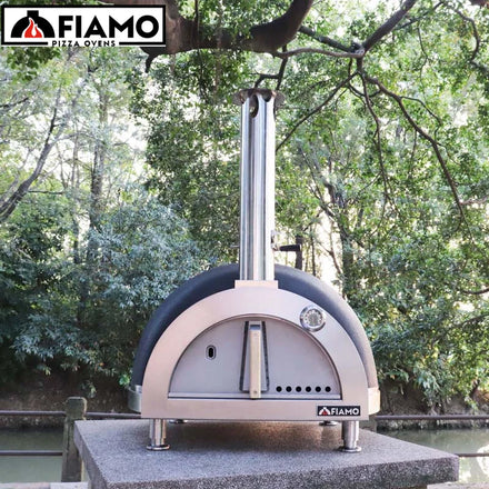 Popular FIAMO Freestanding Single Household Outdoor Stainless Steel Wood Fired Clay Pizza Oven