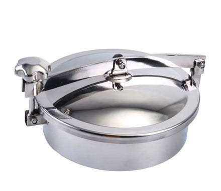 Stainless Steel Sanitary Tank Manhole Cover with 10mm Pipe Size Polished Surface Treatment