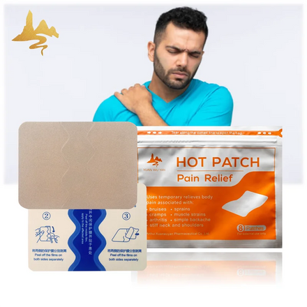 Chinese Suppliers Four Side Elastic Fabric Hot Transdermal Pain Patch for Shoulder Soothing