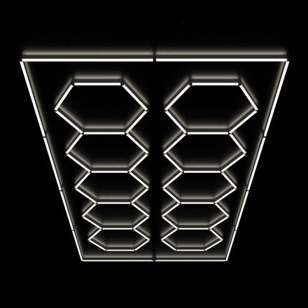 220V Dimmable Hexagonal LED Honeycomb Light for Garages Good Heat Dissipation Portable Factory Direct Sales