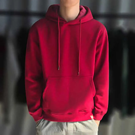 Oem Custom Printed Embroidery logo solid color plus velvet men's hooded thickened sweatshirt autumn and winter hoodie jacket