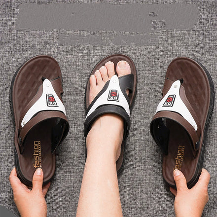 Manufacturer's Custom Summer PVC Flat Flip Flops for Men Fashion Trend Casual Shoes Popular and Hard-Wearing Hot Selling