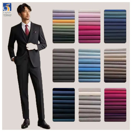 YX684 Wholesale 80% Polyester 20% Viscose Suit Fabric for Men Soft Dyed Twill Pants Fabric Uniform Man Suit Fabric