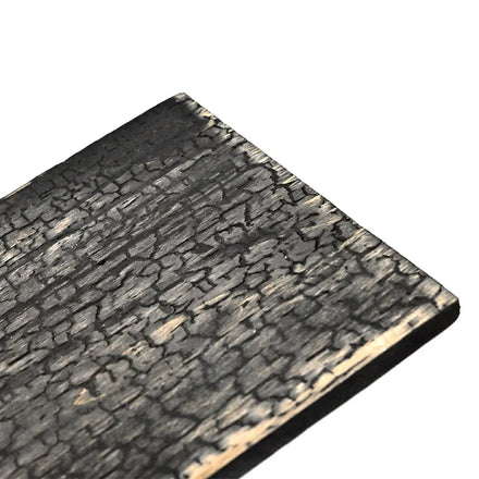 MUMU Design Black Color Stylish Embossed Pattern Wall Panels Carbonized Cedar Wood for Residential and Commercial Spaces
