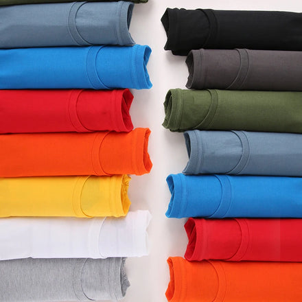 Oem customized logo design logo men's short sleeved round neck solid color fashion bottoming shirt