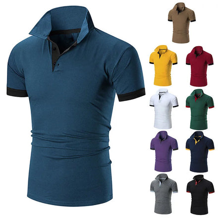 OEM Custom Logo Summer Men's New Tops Breathable 220g Men's Polo Shirt Summer Short Sleeve Polo T Shirts