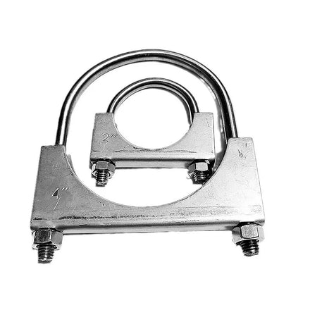 All-Steel U-Shaped Clamp for Exhaust Pipes 304 Stainless Steel Zinc Finish Fixed Hose Clamp Exhaust Pipe Supply-Metric