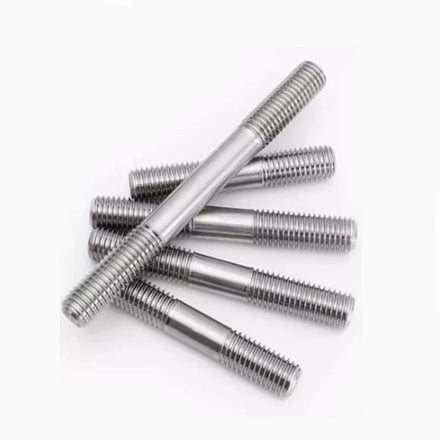 Industrial Double-Headed Screw 304 Stainless Steel Alloy Extended Rod 16mm Length Bolts Sizes M8 M10 M12 M16 Plastic Carbon