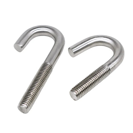 304J Stainless Steel J-Shaped Umbrella Handle Hook M5 M6 M8 Non-Standard Screw with Plain Finish Product Category Bolts
