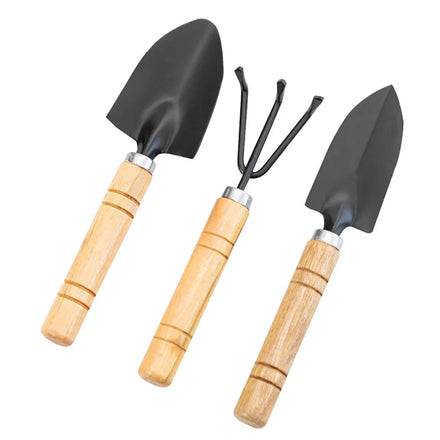 Mini Portable Gardening Tools Metal Head Shovel Lake Spade Plants Garden Soil Raising Flowers Wooden Handle Tool