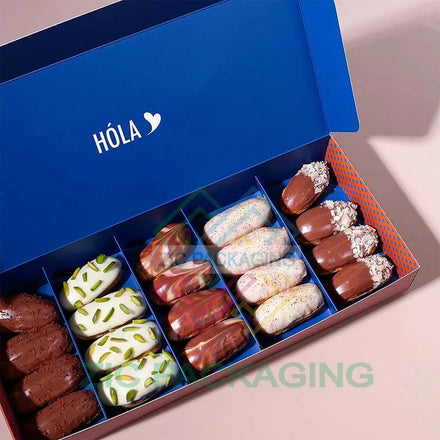 Eco Friendly Customized Bakery Packaging Pastry Cupcake Crepe Cookies Biscuit Chocolate Brownie Paper Packing Box with Dividers
