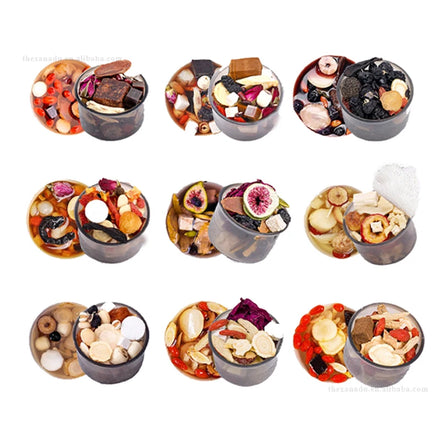 Organic Herbal Blends Portable Tea | Handmade Tin Pack Chinese Unisex Tisane Mixed Fruits Natural Herbs | Custom Box/Formula
