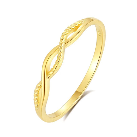 Hot Selling 925 Sterling Silver Jewelry Custom Zircon Diamond 18k Glod Circle Irregular Simple Charm Rings for Wedding Party