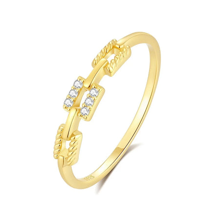 Design Minimal Accessories Wholesale 925 Sterling Silver Jewelry Custom 18k Gold Mossanite Diamond Promise Ring