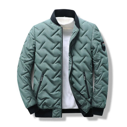 Bangladesh CN Factory Price Custom Logo Embroidery Autumn New Men's Coat Korean Style Short Stand Collar Light Feather Jacket