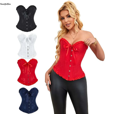 Fashion Elegant Plus Size Fashion Korsette Vintage Gothic Corselet Bustiers & Corsets Victoriano Tops for Women