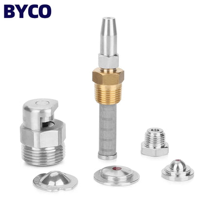 BYCO High Pressure Solid Stream Needle Jet Nozzle for Edge Cutting on Paper Manufacturing