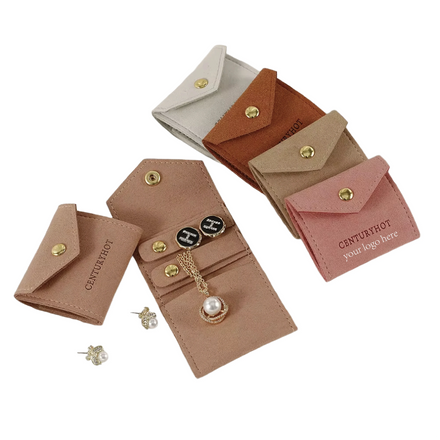 New Luxury Jewelry Storage Bag Wholesale Jewellery Pouch Packaging Bag Custom Microfiber Roll Jewelry Packaging Organizer Bag