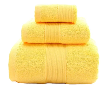 New Luxury 35*35cm+35*75cm+70x140cm 3 Piece Towel Set Hotel Cotton Embroidered logo Soft and Absorbent Towel Set Towel Bath