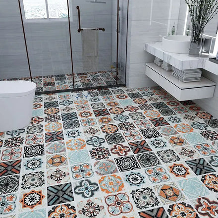 UDK Hot Sell Self Adhesive Bohemia Flooring Sticker in Roll Peel and Stick Floor Decoration Material Wholesale