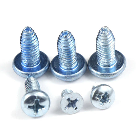 Zinc Plated 304 Stainless Steel Hardened Self-Tapping Screws Cross Pan Head Triangular Threads Tri-Wing Slots Metric Measurement