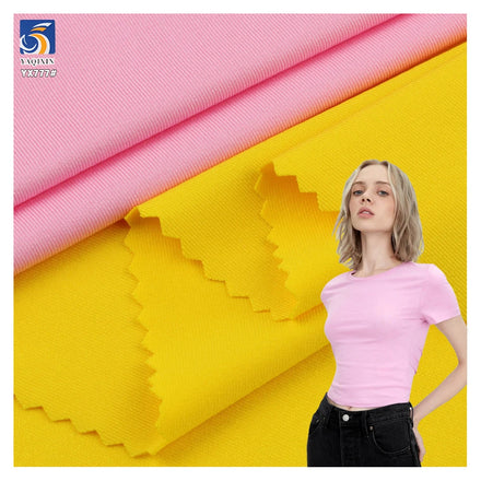 YX777 210gsm Super Soft Comfortable Women's Bottoming Shirt Yoga Wear Fabric 94 Polyester 6 Spandex Stretch Knitted Fabric