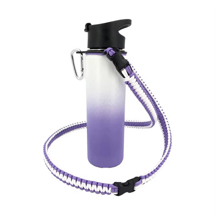 550 Water Cup Braided Lanyard Mineral Water Beverage Portable Kettle Handle Parachute Rope Fixer Shoulder Strap (For Bottle)